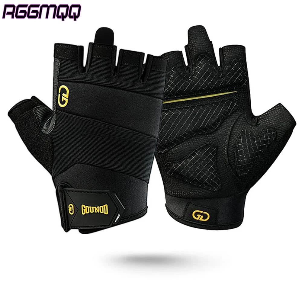 1 pair of fingerless workout gloves for men and women - Breathable gym gloves with padding on the palm for weight lifting, cycling, tractions