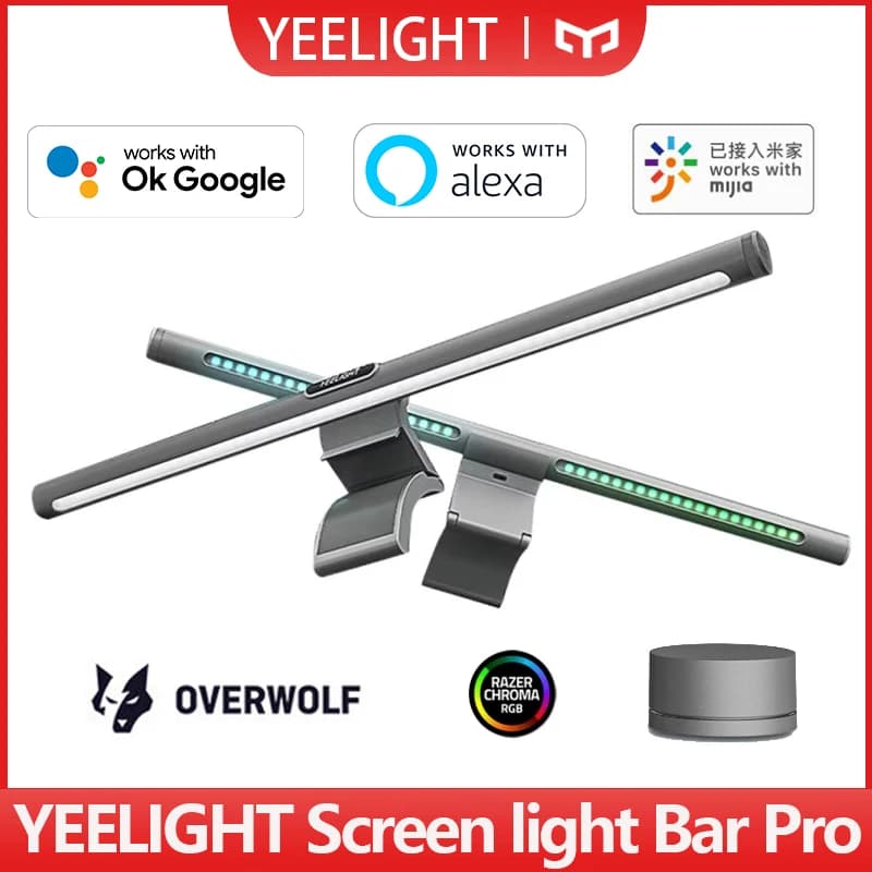 YEELIGHT Screen Bar Pro Luce LED USB per Monitor PC, Protezione Occhi, Illuminazione RGB, Compatibile con Mi Home e Google Alexa, Controllo tramite App