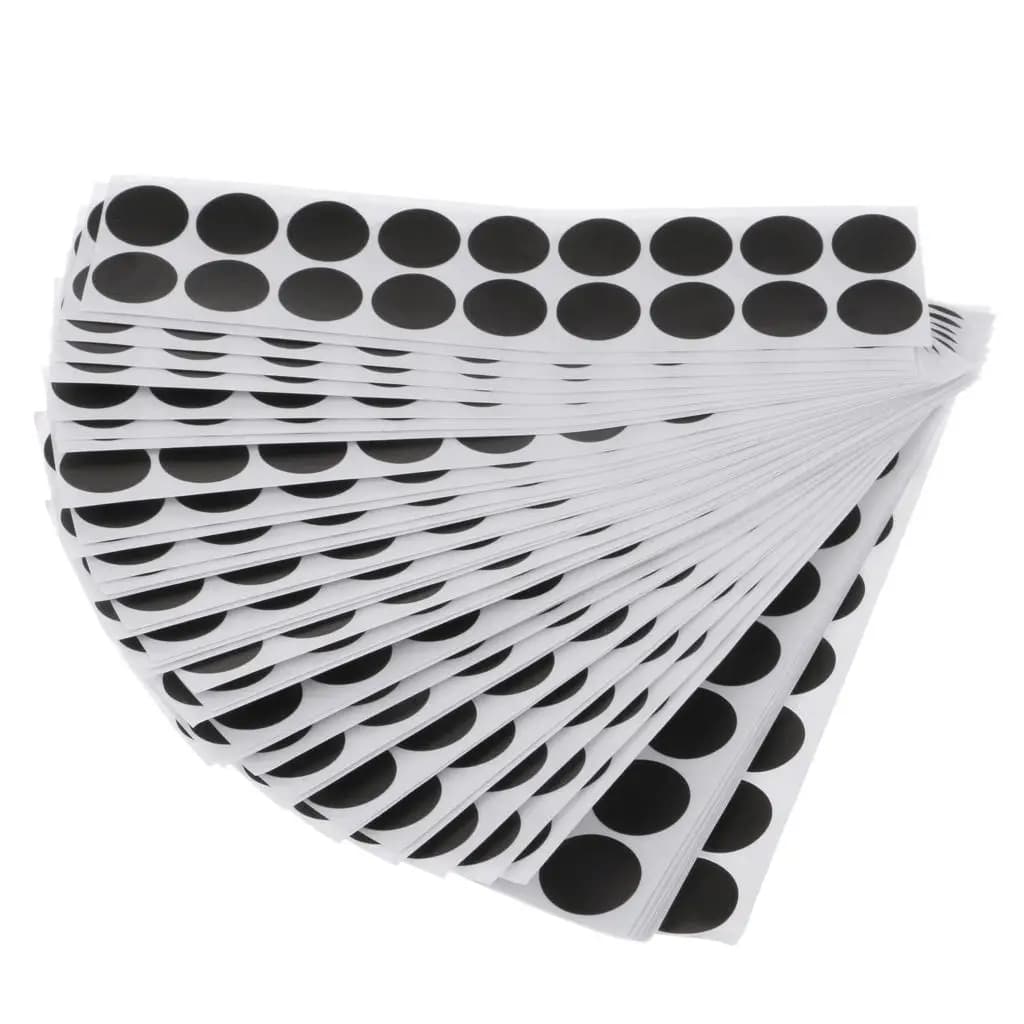 900 pezzi di carta autoadesiva pastello bersaglio adesivi toppe per allenamento pratica di caccia colore nero/rosso 0,8''
