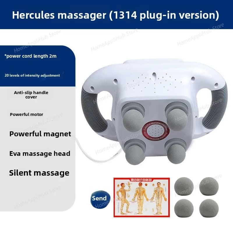 Massaggiatore con pistola per fascia a quattro teste, dispositivo elettrico per massaggio addominale portatile, pistola per massaggio, dispositivo per massaggio