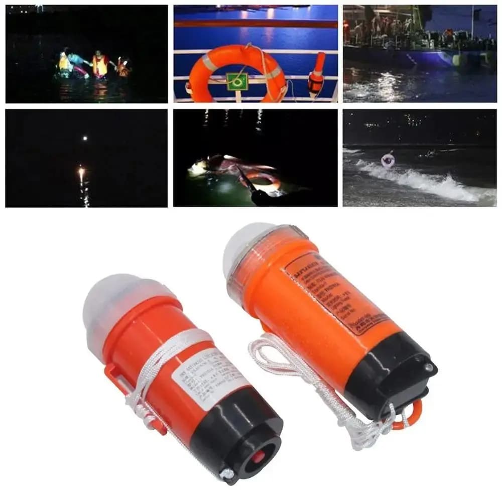 Giubbotto di salvataggio salvavita Attrezzatura di emergenza leggera Acqua di mare attivata Luce autilluminante Sopravvivenza overboard Fascio ad alta intensità