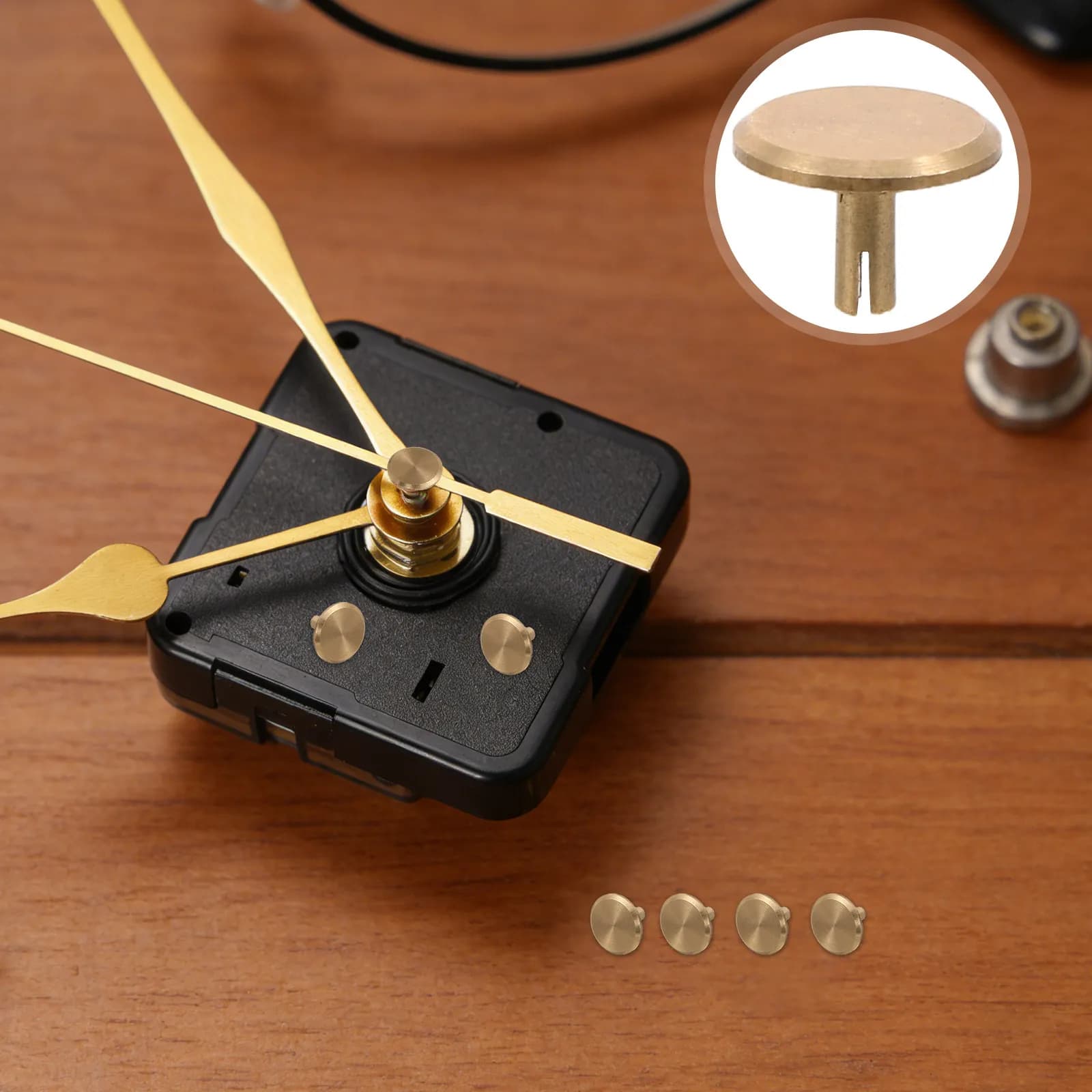 100Pcs Wall Clock Second Hand Cover Cap Hardware Replacement Repair Kit Copper Movement Parts Golden Supply Quartz DIY Repair