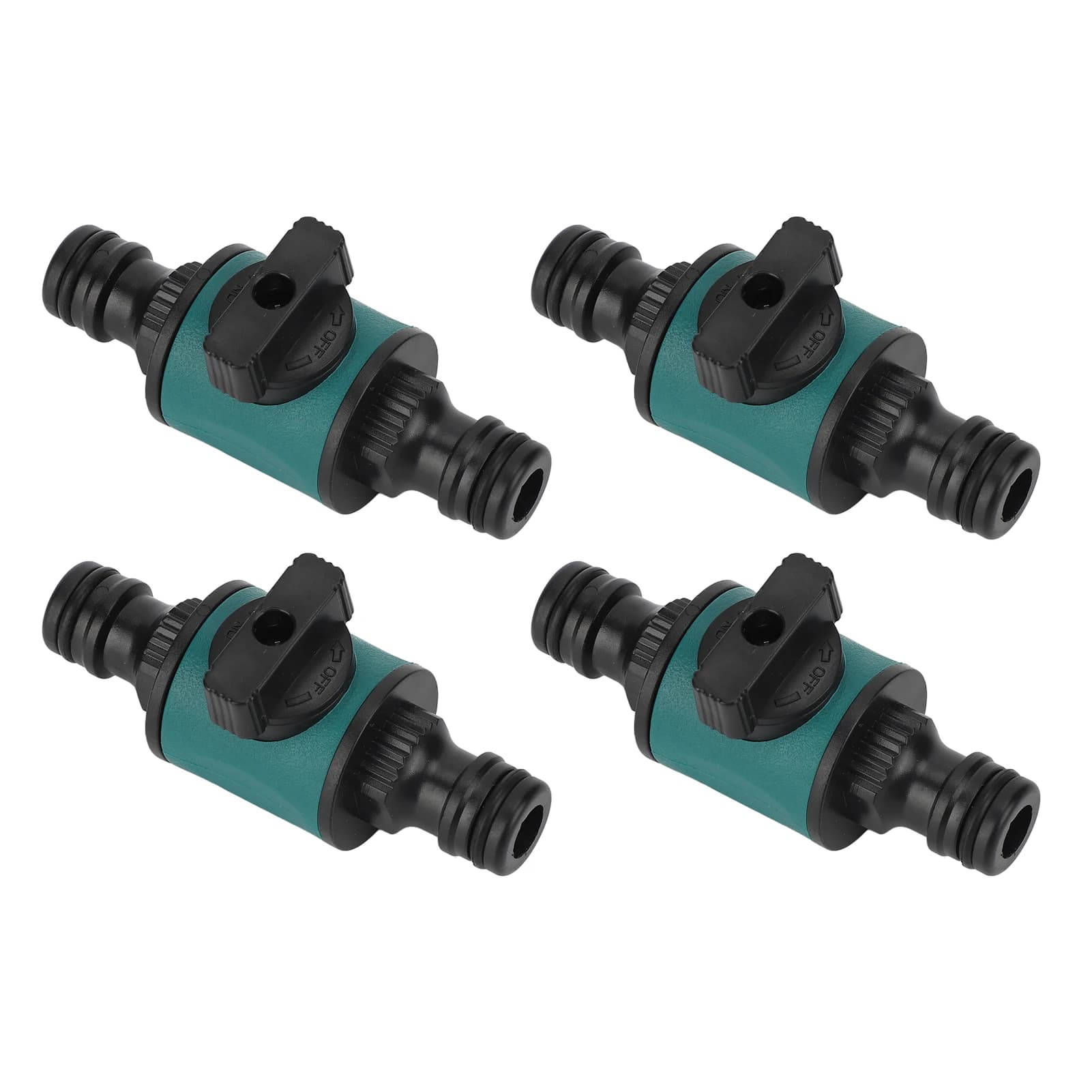 4pcs Hose Quick Connector Plastic Leakage Proof Dual Head Garden Hose Adapter for Greenhouse Gardening Lawns Irrigation System