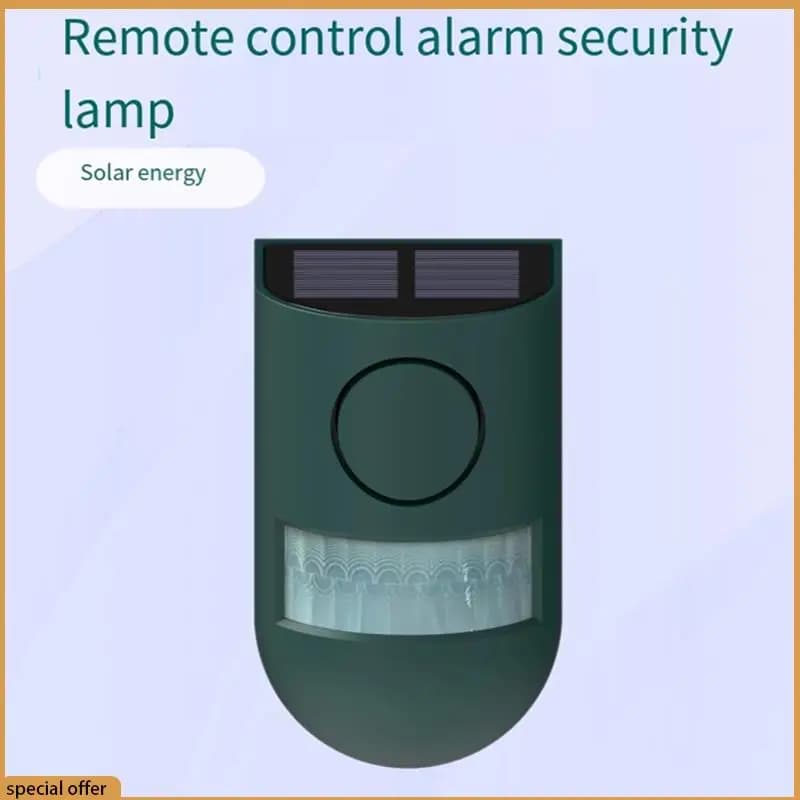 A68Z Sensore di movimento allarme solare 129Db Sirena di sicurezza esterna per fattoria Sensore di movimento allarme sonoro e luminoso solare 5V 80Nah