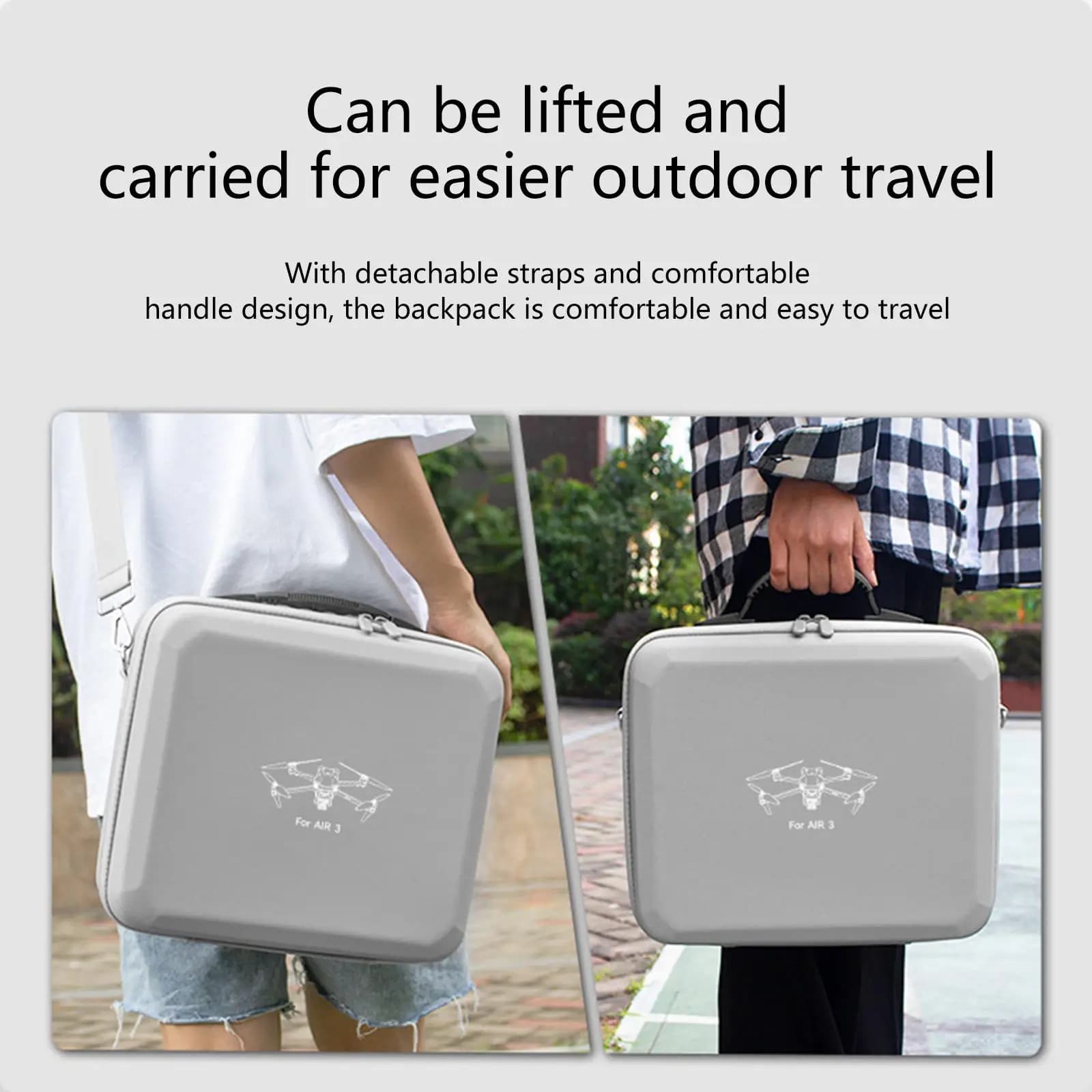 Hard Travel Carrying Case for Air 3 Drone Remote Controller, Waterproof Protective Storage Case Bag with Shoulder Strap