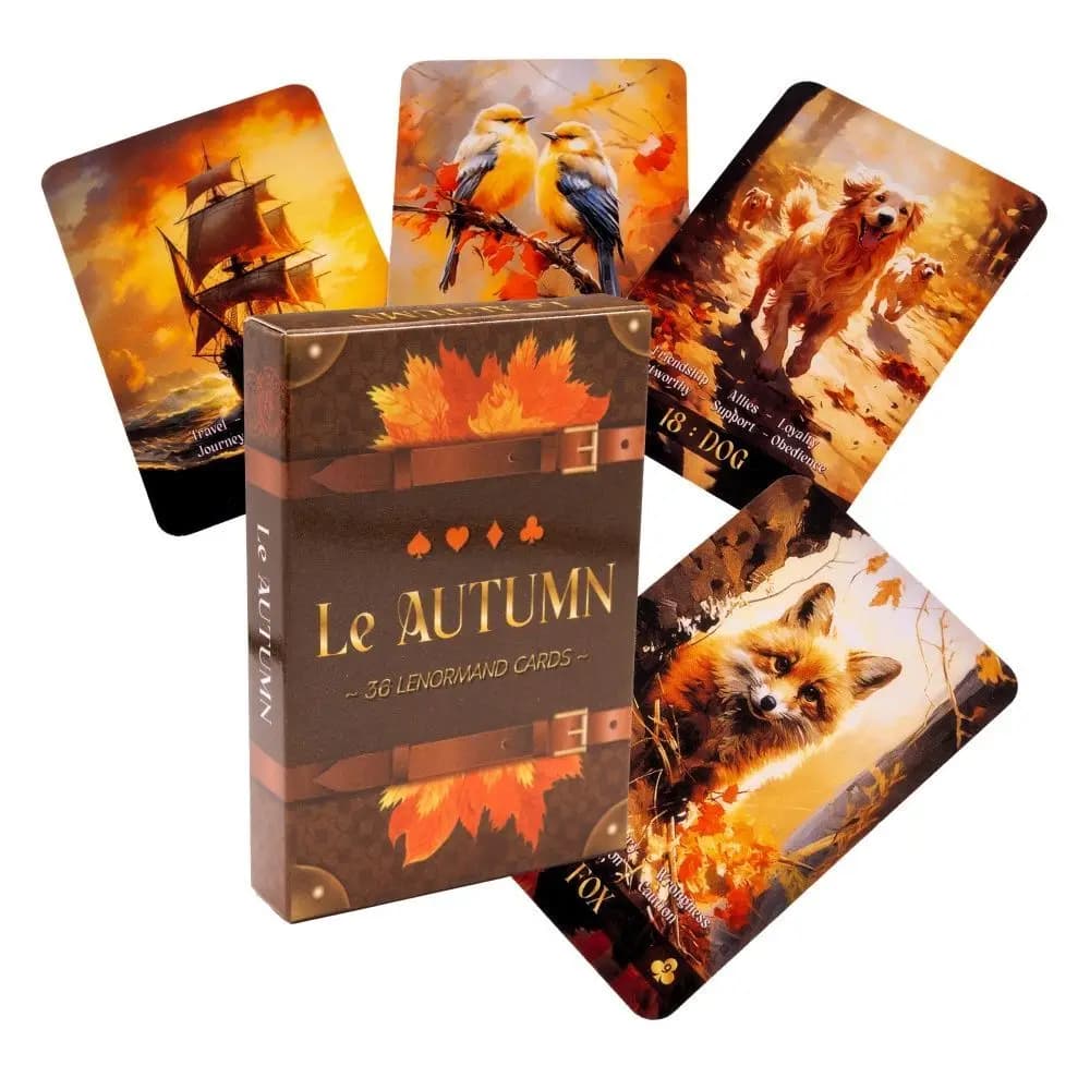 Le Autumn Lenormand Cards Mazzo di oracoli da 36 carte per divinazione, predizione del futuro e crescita spirituale 9*6 cm