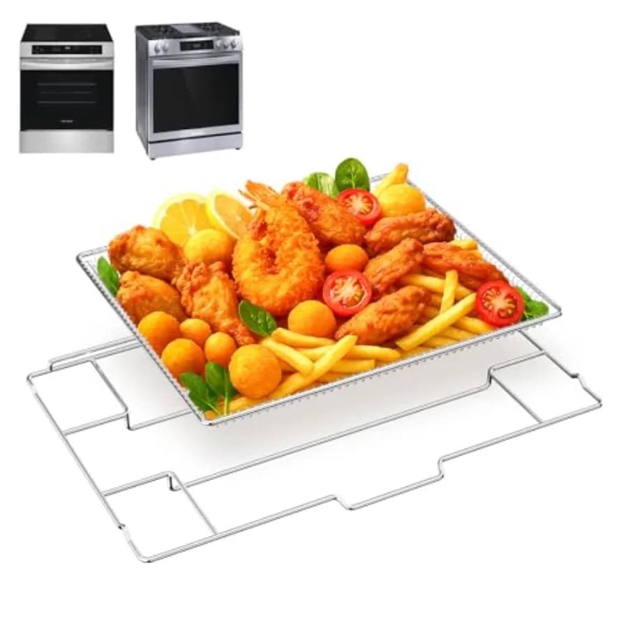 Vassoio per friggitrice ad aria per forno a gas Frigidaire Amana da 30 pollici, set di vassoi per friggitrice ad aria per forni a parete Frigidaire, universale.