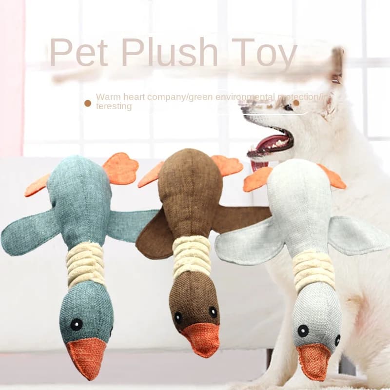 Nuovo Giocattolo per Animali Domestici, Grande Giocattolo a Forma di Oca che Emette Suoni, Resistente e Masticabile per Pulire i Denti, Adatto per Cani e Gatti