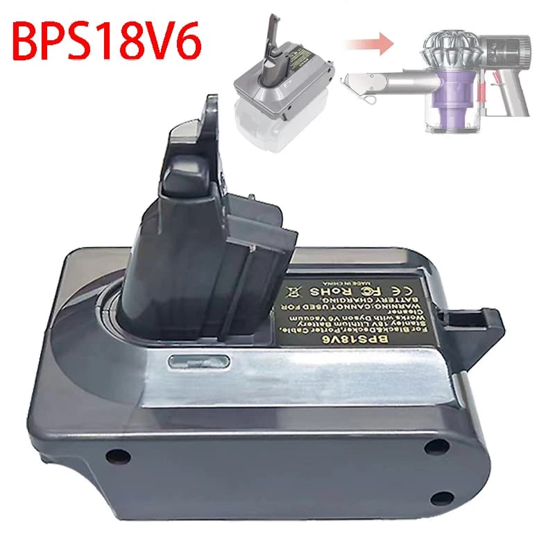 Convertitore adattatore batteria BPS18V6 per batteria al litio Black Decker 18V LB2X4020 convertito in per aspirapolvere Dyson V6 Animal