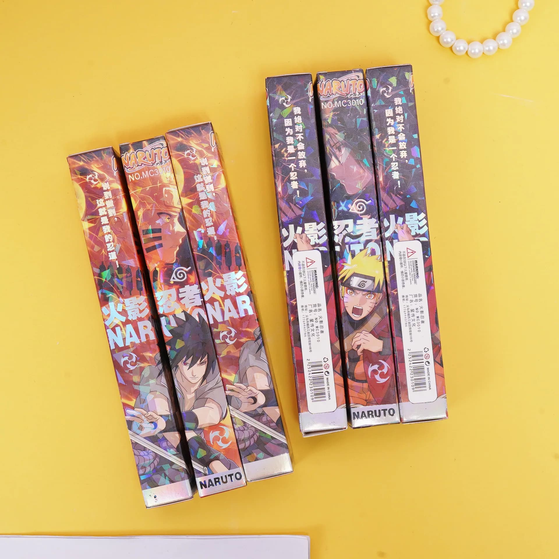 Penna con firma Naruto Student Press, Pennarello Nero per Ragazzi e Ragazze, Penne Gel Creative a Tema Cartone Animato per Bambini, Regalo di Compleanno, Materiale Scolastico