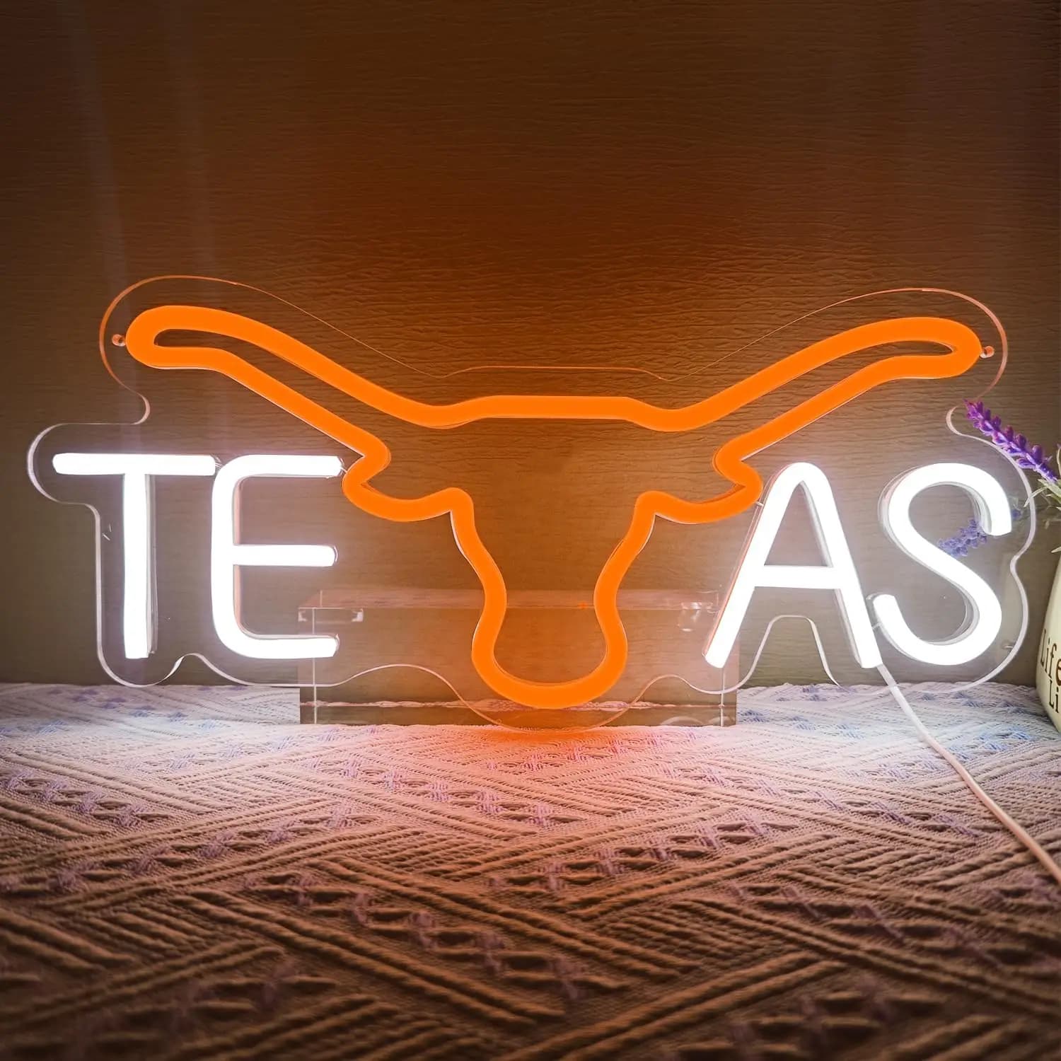 Insegna al Neon a Forma di Testa di Mucca, Luce LED USB per Sala Giochi, Man Cave, Club, Pub, Bistrot, Casa, Bar, Festa, Camera da Letto, Garage, Decorazione Murale