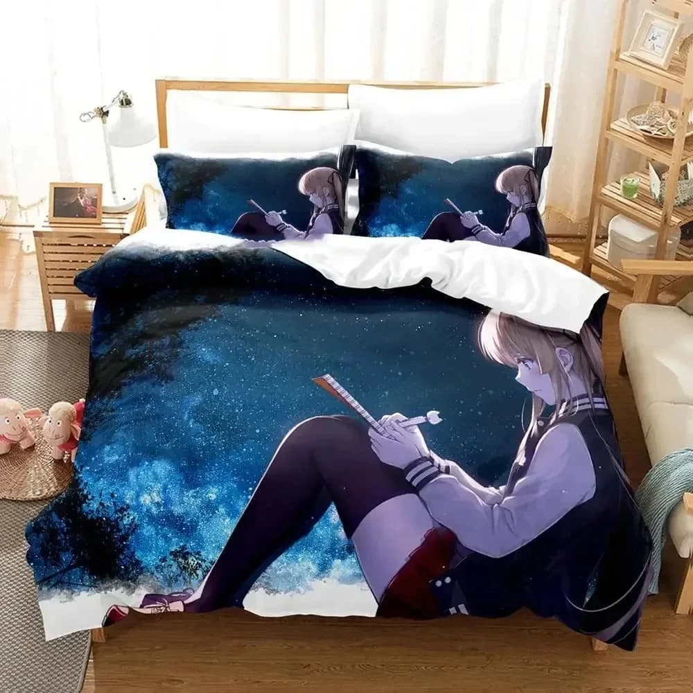 Set di biancheria da letto con stampa 3D Anime Saekano Megumi Kato, set copripiumino, copripiumino, federa, misura King Queen Twin, per ragazzi, ragazze, adulti