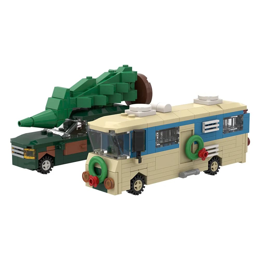 Christmas Story RV Building Block Model Festival Atmosphere Christmas Tree Movie Classic Scene Assembly Brick Toy Festival Gift