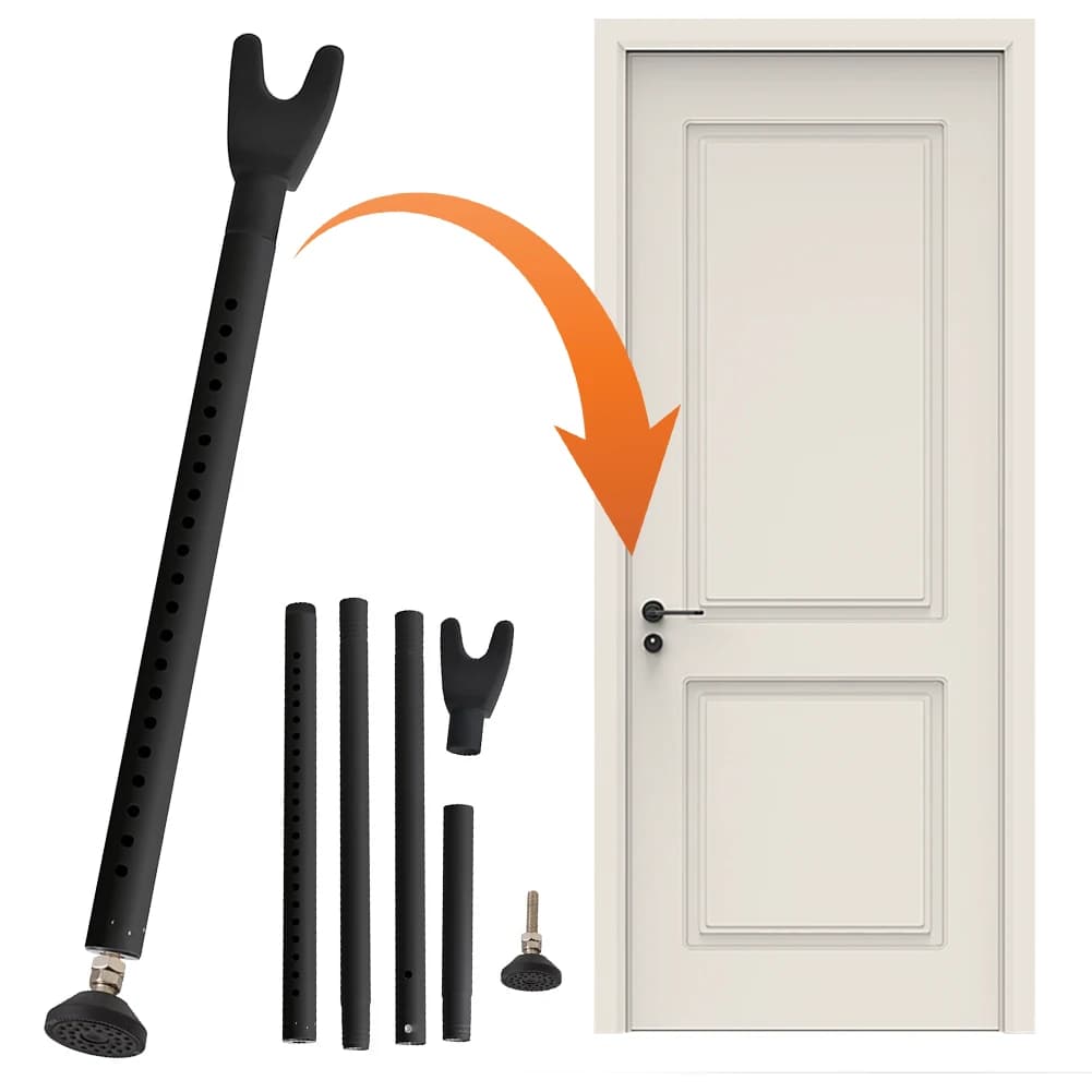 Retractable Door Stopper Adjustable Wall Door Stop Baseboard Door Bumper for Apartment Security Home Protection