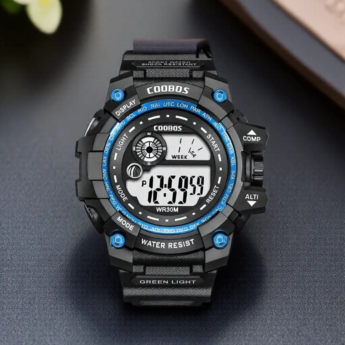 Digital sports watch LED unisex 30M silicone strap waterproof for men and women Wristwatch style daily