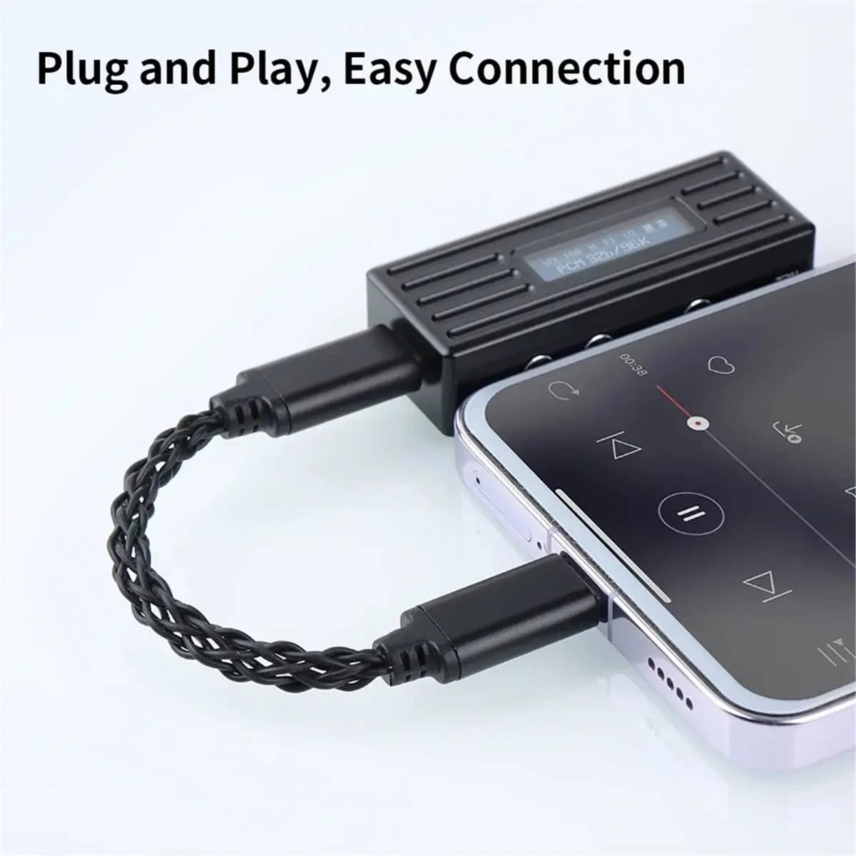 A64I USB C Amp Type-C to Type-C Upgrade Cable Adapter Audio Adapter Cable Plug and Play