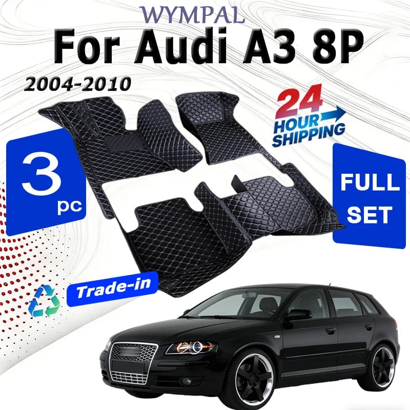 Car mat for Audi A3 8P 2004 ~ 2010 DropShipping Center accessories 100% Fit leather mats mats