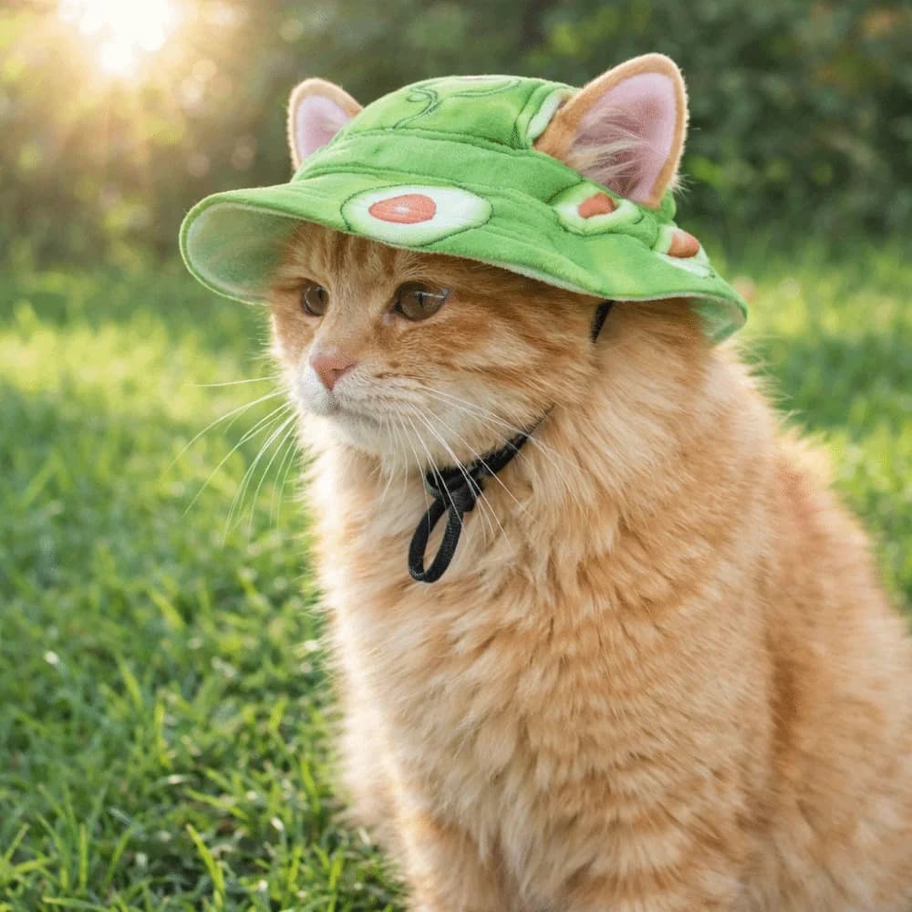 Cappello Parasole Traspirante per Animali Domestici alla Moda, Regolabile con Fori per le Orecchie, Cappello Protettivo Solare per Cani, Leggero con Stampa Frutta, Visiera per Animali Domestici per Escursioni