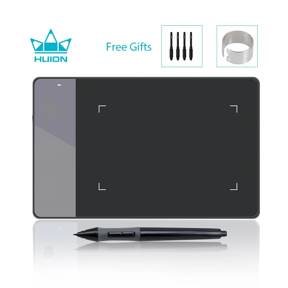 HUION 420 tavoletta grafica 4x2 pollici Mini tavoletta da disegno Signature Pad con pennini di ricambio per stilo digitale per principianti dell'artista
