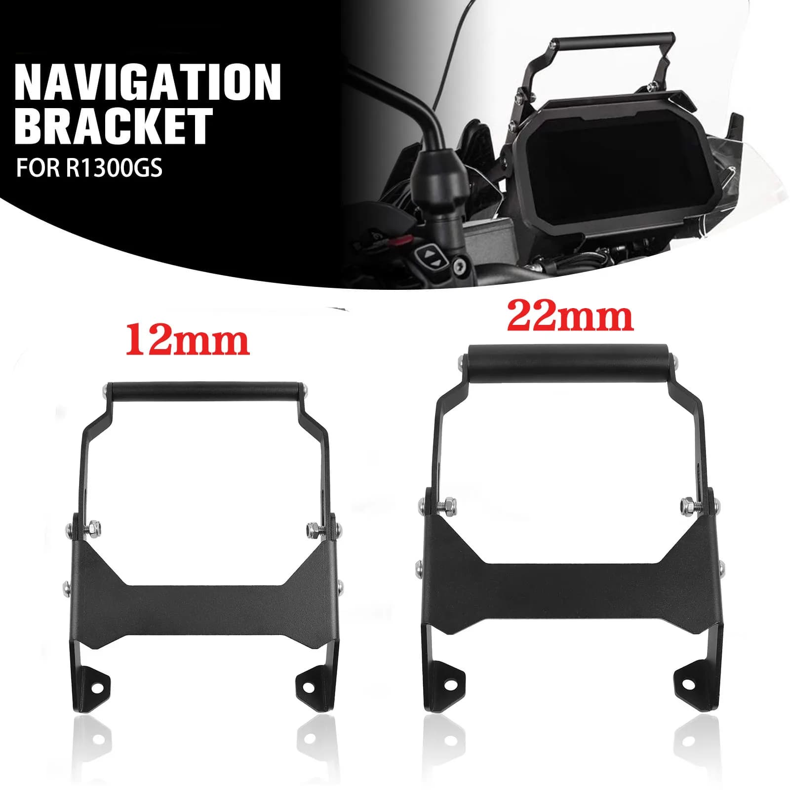 GPS navigation bracket 12MM/22MM for BMW R1300GS R 1300 GS R1300 GS 2023- UP Phone Support Mobile Phone Support Staffa Dashcam