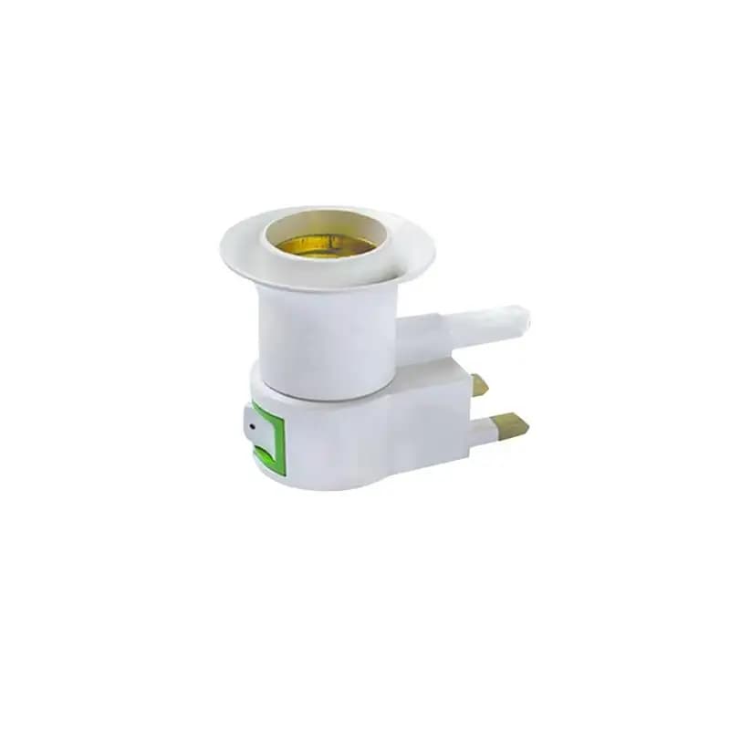 Adattatore per lampadina LED E27 con interruttore on/off - Spina UK/US, portalampada con tappo a vite con bordo quadrato/rotondo per controllo presa luce B2
