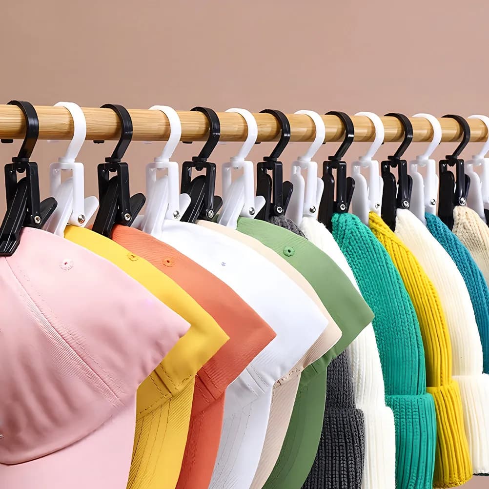 20 Pieces Swivel Hooks Multipurpose Plastic Hanging Dresses, Hats, Curtains, For Home, Travel and External Use