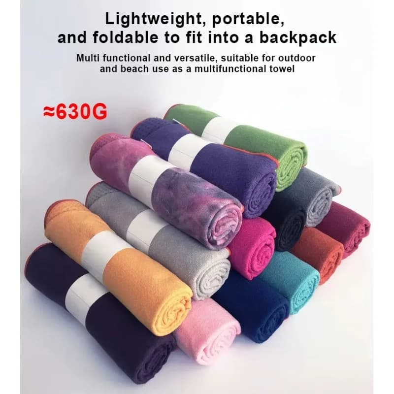 Sweat absorbent yoga mat towel Foldable anti-slip workout towel for pilates