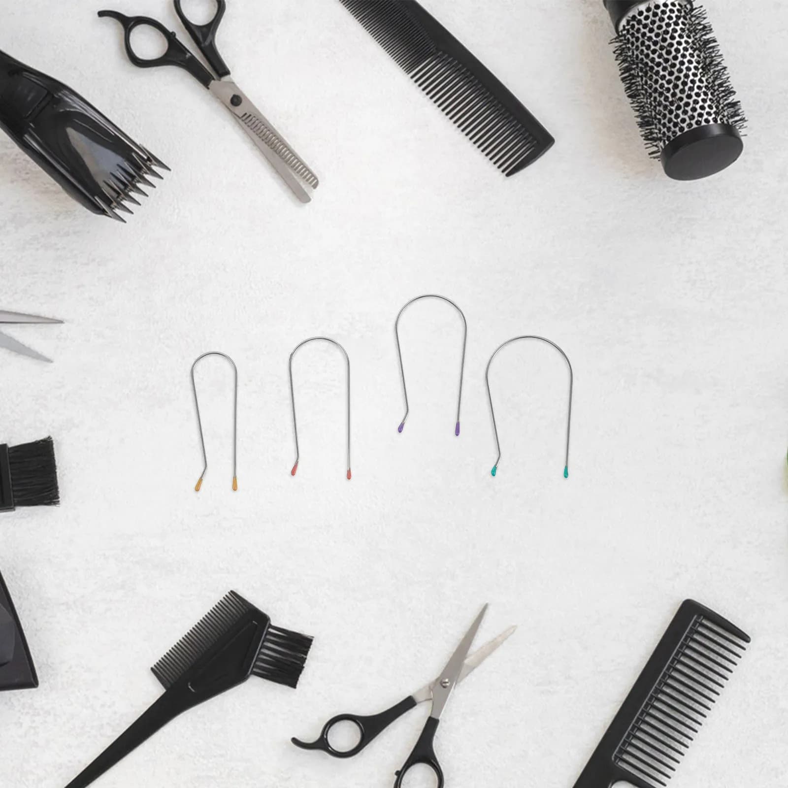 32 Pezzi Clip di Ricambio per Bigodini in Acciaio Inossidabile a Forma di U, Design a Riscaldamento Rapido, Perni per Bigodini Elettrici