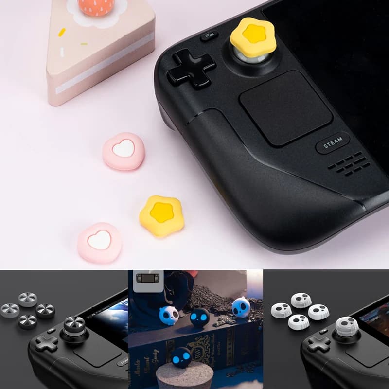 Simpatico coperchio per joystick per controller con cappuccio per impugnatura per pollice morbido in silicone per accessori per custodia per levetta per console di gioco con ponte a vapore della valvola