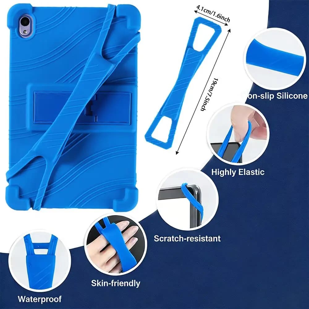 Cinturino Elastico Antiscivolo e Antiurto per iPad 7-11\", Samsung, Xiaomi e Altri Tablet, Supporto Universale Regolabile per Dita