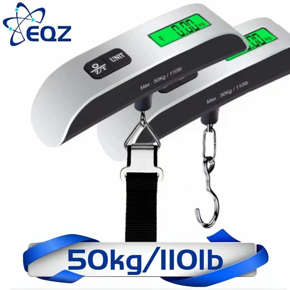 50kg/110lb bilancia elettronica portatile per bagagli a mano Display digitale LCD bilancia bilancia valigia da viaggio pesa strumento per il peso del bagaglio