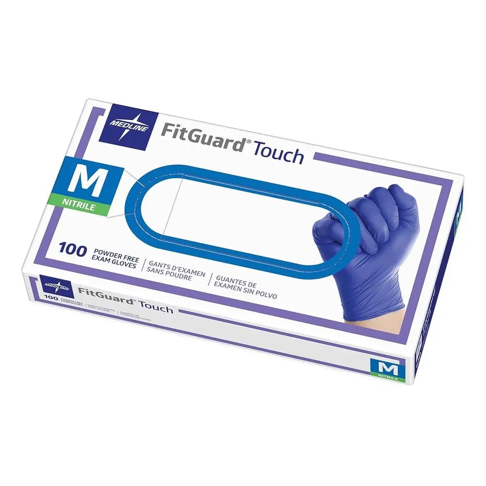 Guanti in Nitrile Medi, 100 Pezzi, Senza Polvere, Monouso, Senza Lattice, Ideali per Tocco Delicato e Uso Medico, Resistenti per Uso Quotidiano