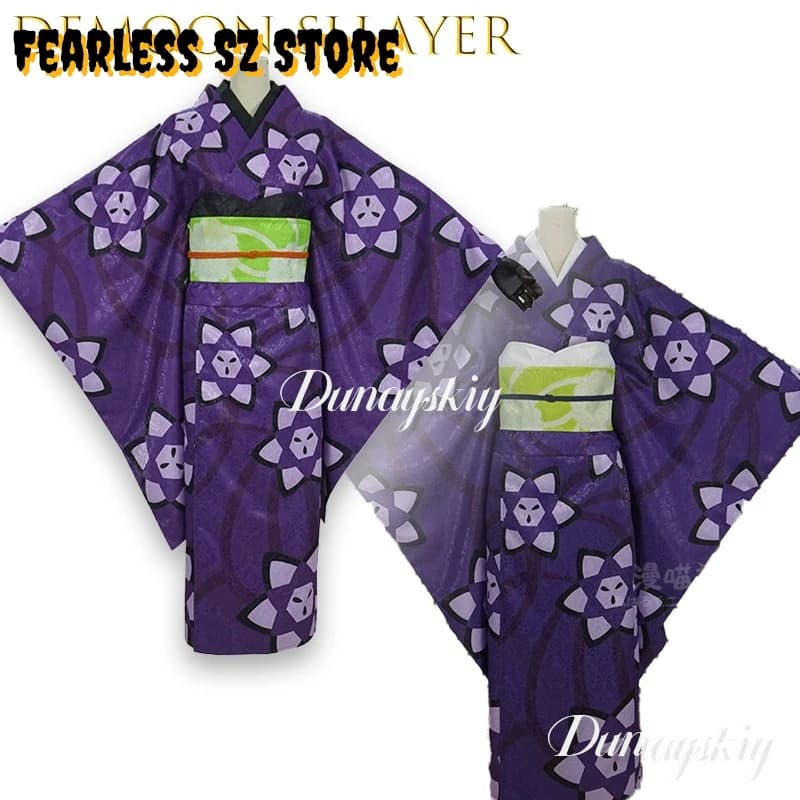 Ubuyashiki Kiriya/ Ubuyashiki Hinaki Costume Cosplay Wig Anime Kimono Twins Halloween Anime Event Scene Party Christmas Dress