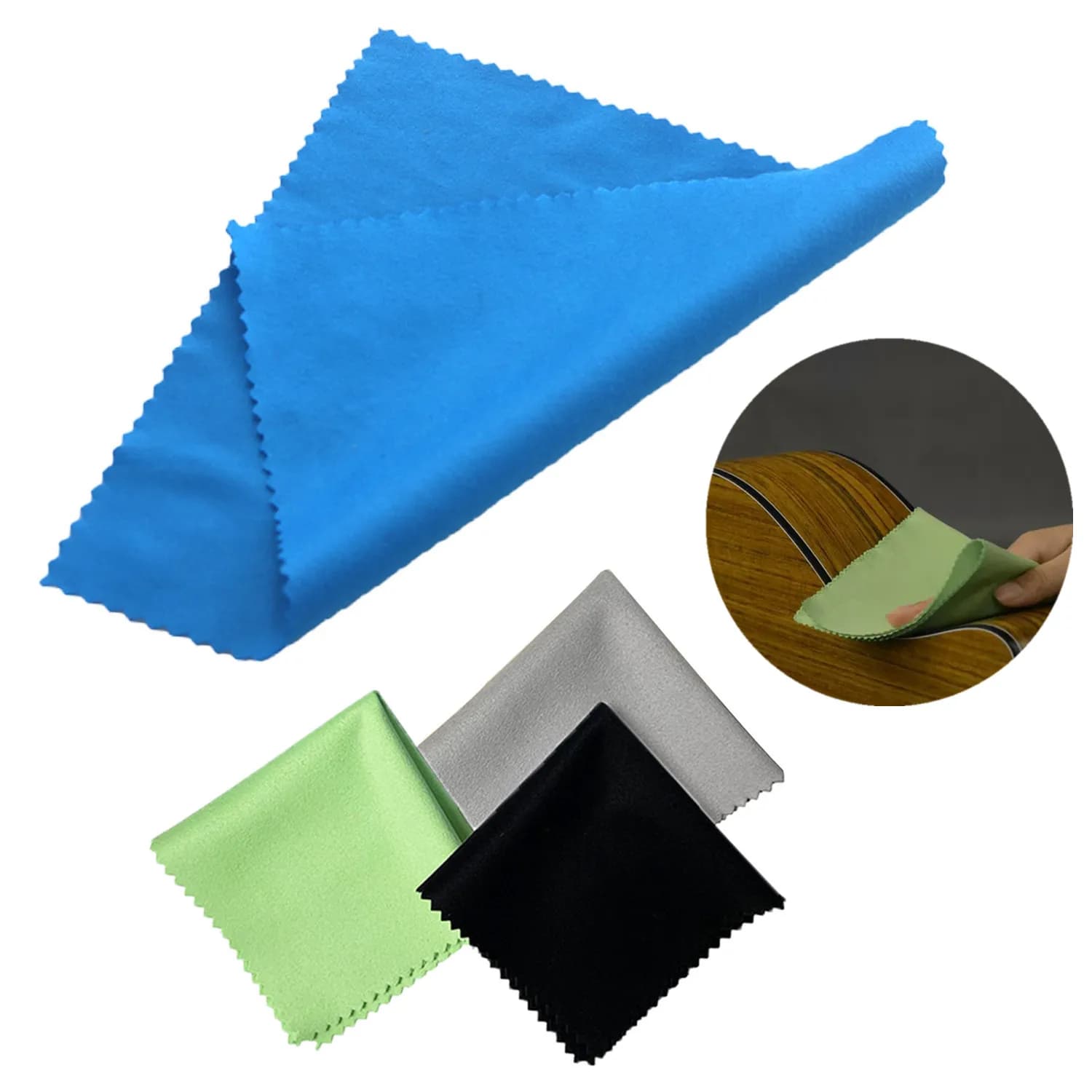 Microfiber Polishing Cleaning Cloth for Guitar Piano Violin Saxophone Clarinet Flute Musical Instrument Universal Cleaning Tool