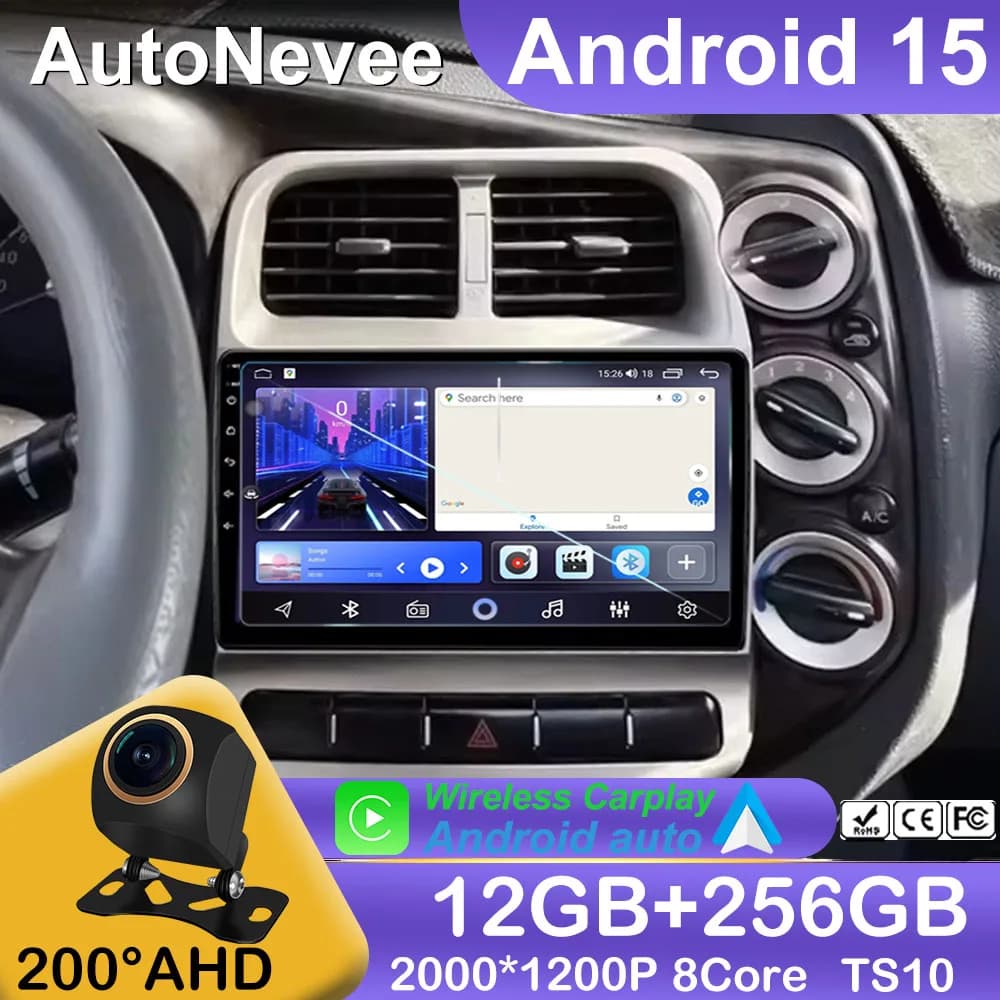 8 core Wireless Android 15 Carplay for Kia Bongo 3 2004-2012 Multimedia Video Player for Auto Bluetooth 5G Wifi Touch Screen Display