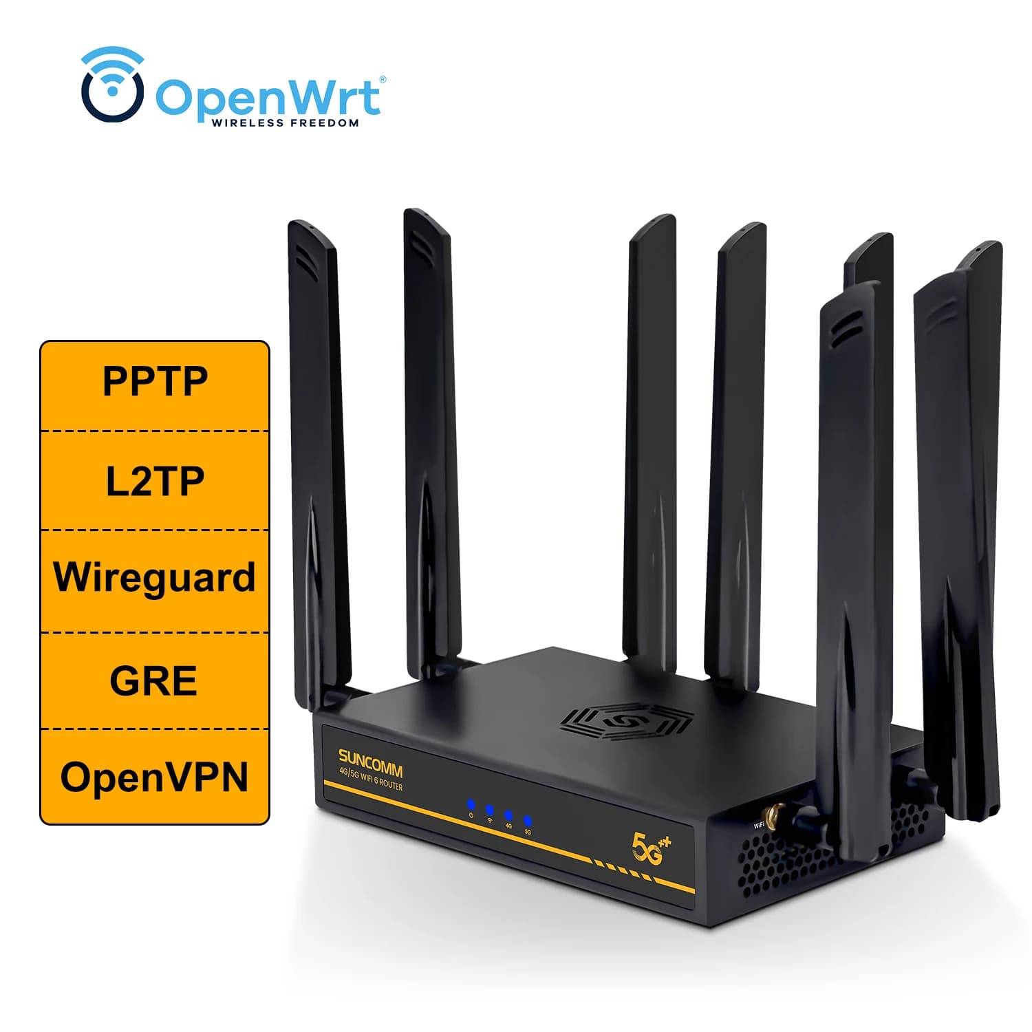 O8 Snapdragon X75 4G 5G Ax3000 Router Openwrt WiFi 6 Dual Band Dual SIM Card Supporto Ventola di raffreddamento Antenna esterna Router Openwrt