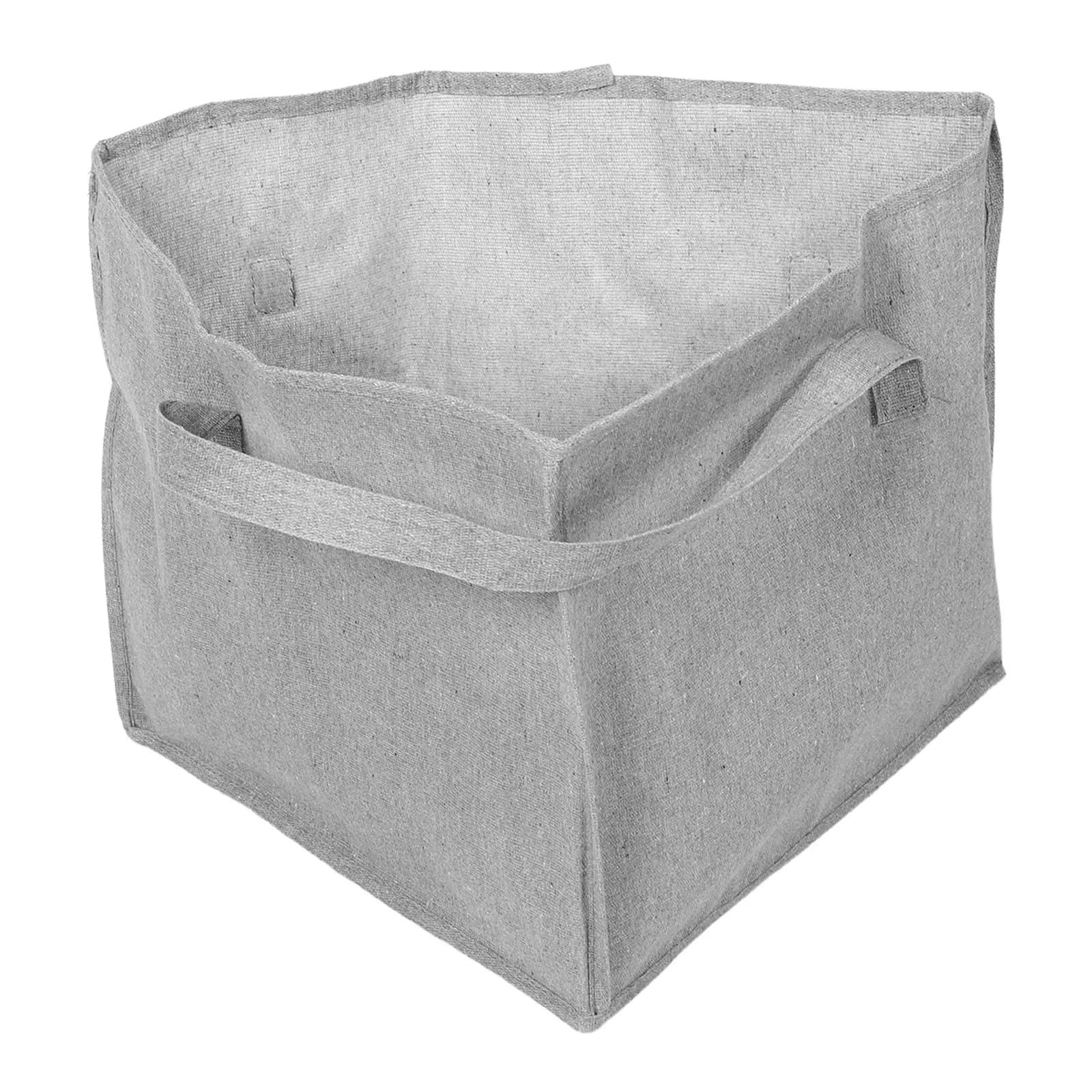 Triangle Hanger Storage Bag Foldable Fabric Clothes Organizer Handles for Closet Wardrobe Space Saving Basket Bin Dorm Laundry