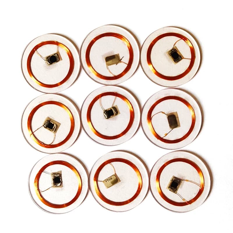 10 Pz/lotto 13.56MHZ S50 F08 Tag NFC FM11RF08 IC Card ISO14443A Scheda Moneta 25mm Plastica Bianca