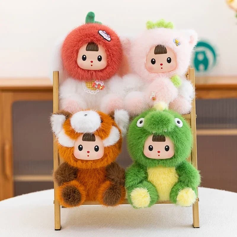 17 centimetri Carino Creativo Dinosauri Peluche Piccolo Dinosauro Procione Gatto Coniglio Urbanvinyl Doll Animale Fragola Gatto Bambola Regali Per Bambini