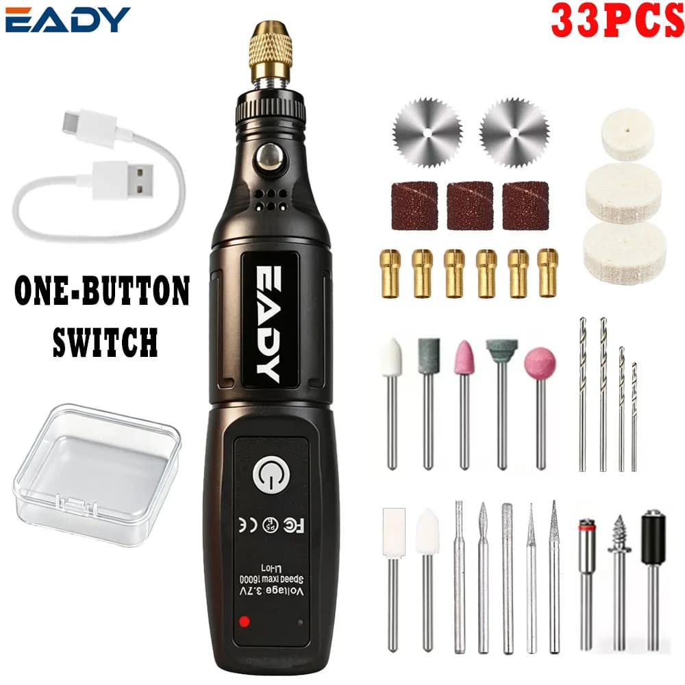 Mini USB Electric Drill Rechargeable Wireless Engraving Pen Tools Dremel Rotating Tool Hand Drill Wireless Mini Polisher