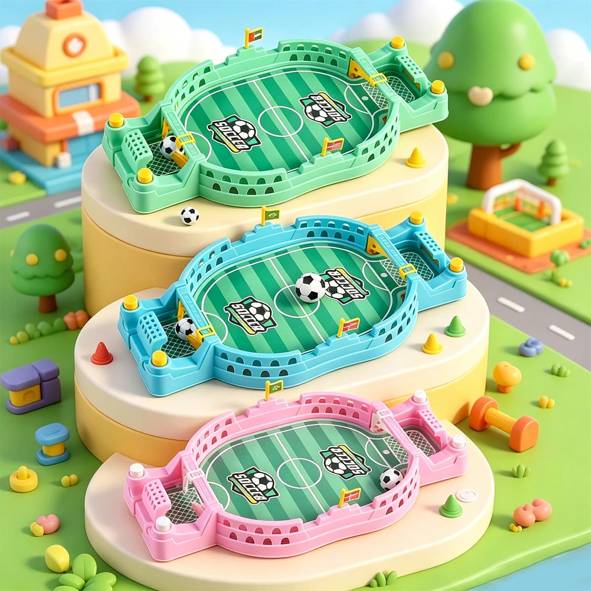 Mini Football Board Game Tabletop Soccer Toys, Foosball Desktop Sports Interactive Room Games Gifts for Kids