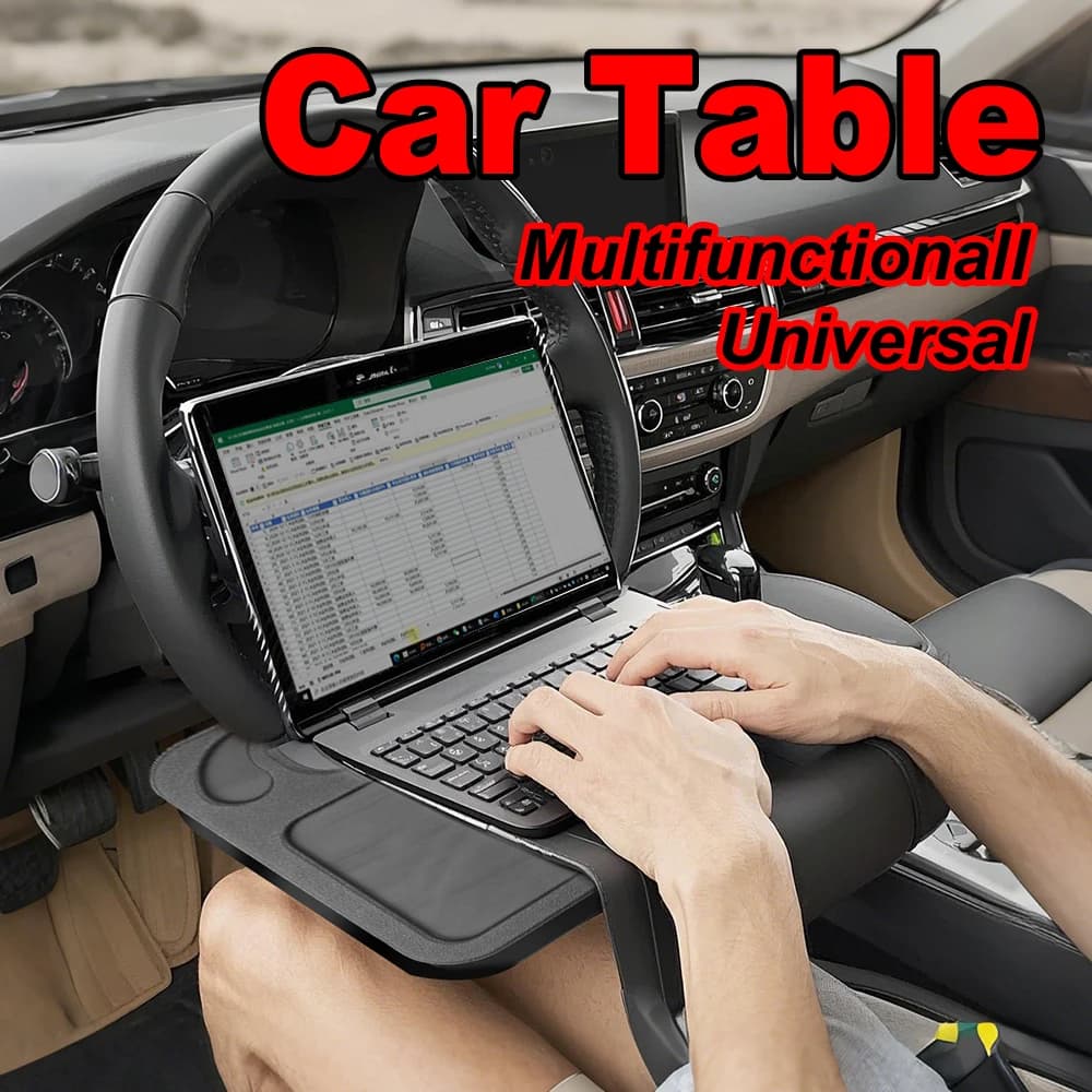 Staffa per tavolo da pranzo per volante per auto Tavolo per auto Computer portatile per auto Supporto per scrivania Tavolo per veicolo robusto e durevole