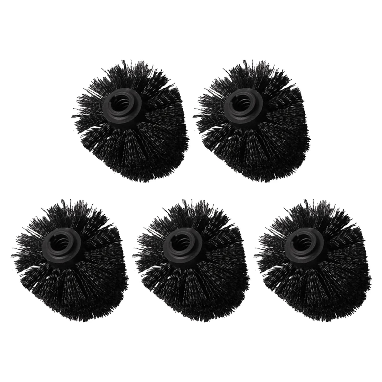 Testine di ricambio per scopino da 5 pezzi Accessori per la pulizia neri per setole rigide in plastica per uso domestico Soluzione efficiente