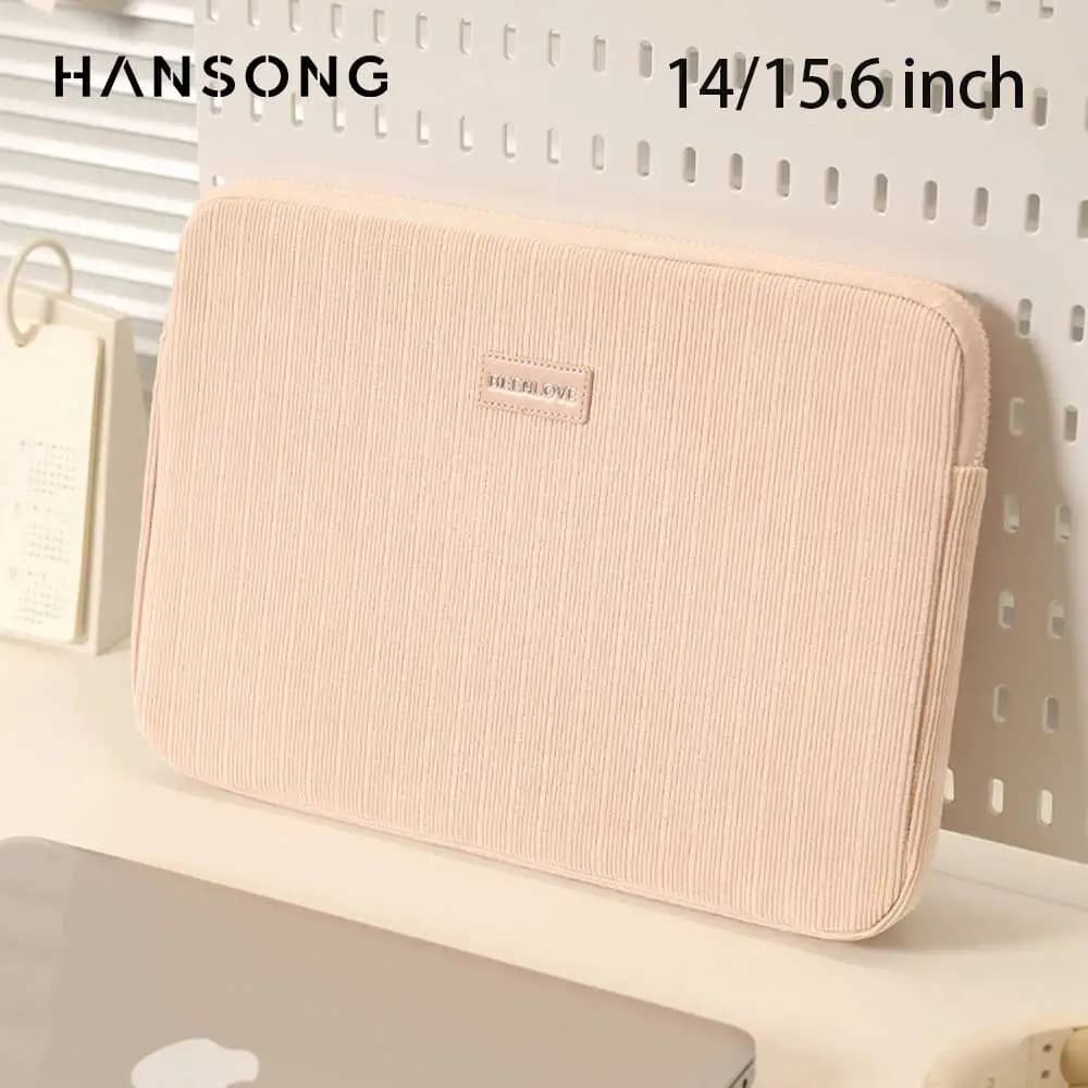 2025 Nuova borsa per laptop adatta per Huawei Apple Borsa interna portatile in velluto a coste da 14 pollici e 15,6 pollici per viaggi d'affari