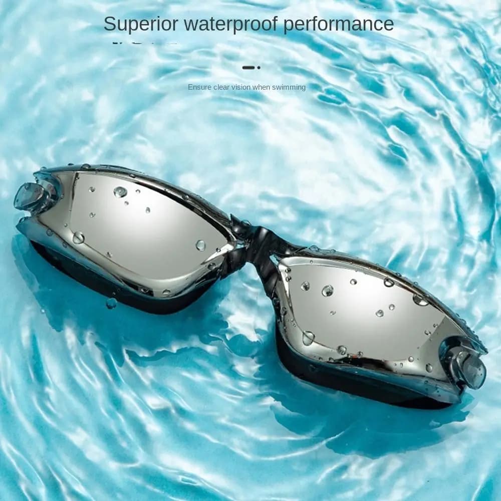 Adult Swimwear for Adults Anti-fog Adjustable with Nose Clip and Ear Caps Sub Eyelets UV Protection Wide Vision