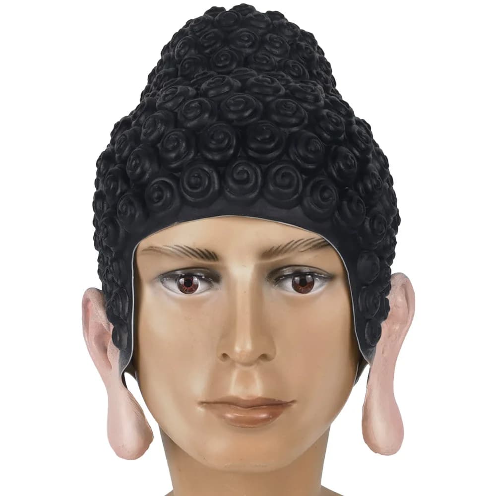 Funny latex bath cap of Buddha Cosplay Rudraksha Copricapo Play Buddha Copricapo Hat Puntelli for party shows