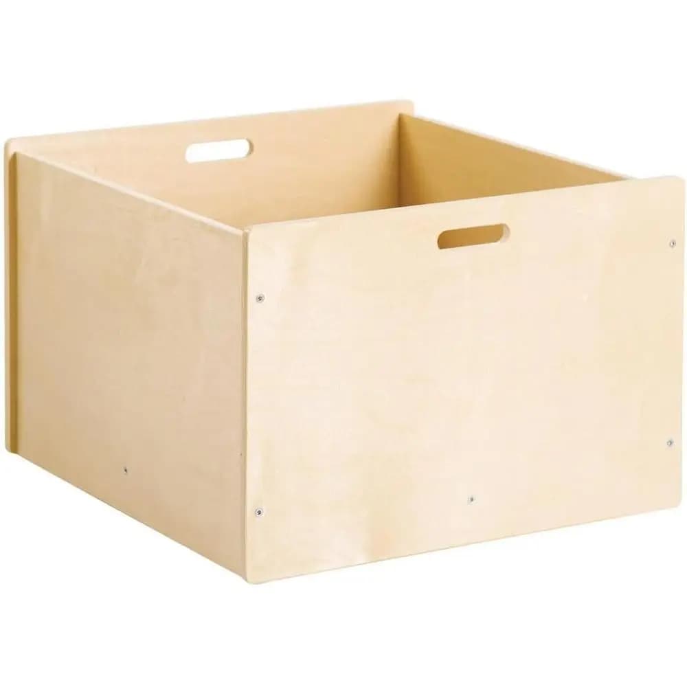 Scatola portaoggetti Kaplan a blocchi di legno su 4 lati con ruote resistenti per un facile trasporto ed organizzazione