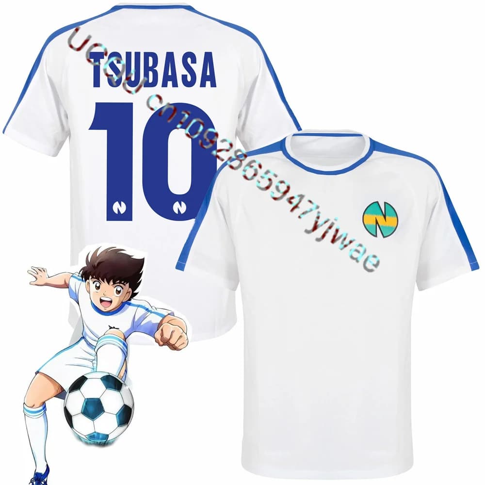 Maglia da Calcio Captain Tsubasa Tsubasa Ozora 10, Jersey 3D ad Asciugatura Rapida per Uomini, Donne e Bambini, T-Shirt Sportiva Anime, Abbigliamento per Bambini