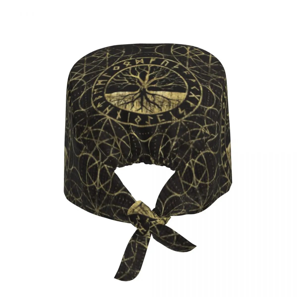 Tree Of Life Yggdrasil And Runes Scrub Hat Surgical Scrub Caps Unisex Nursing Hair Hats Work Scrubs Hat for Medical Surgical
