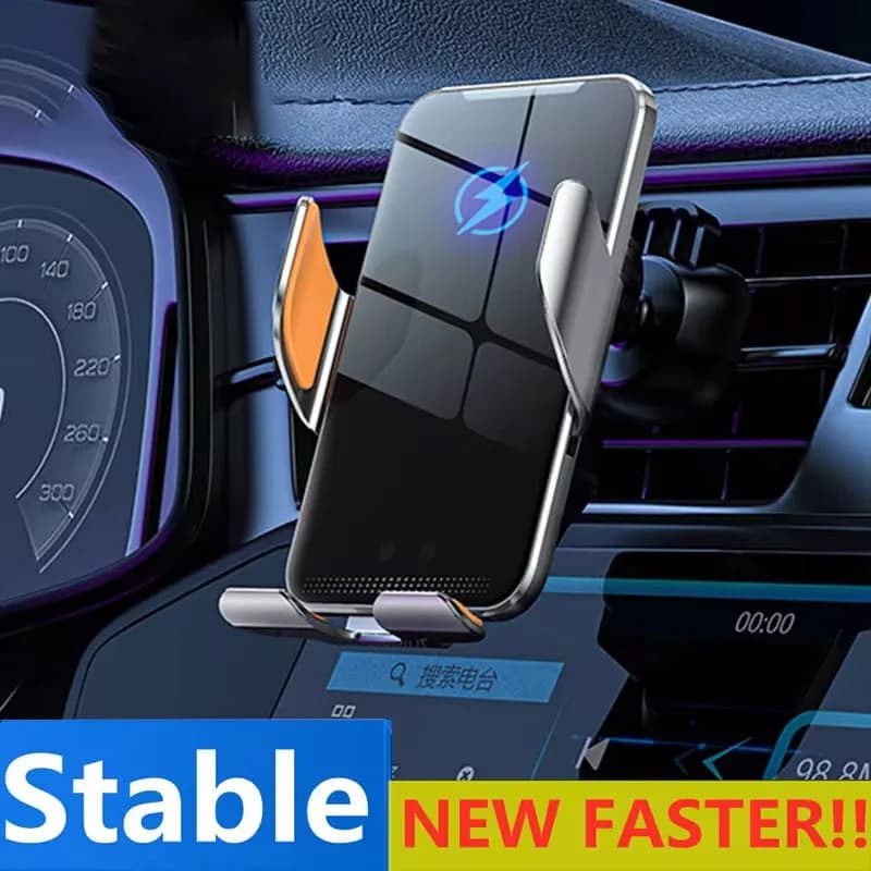 Wireless Car Charger Magnetic Auto Car Phone Holder Mount For iPhone 15 14 13 12 X XR Samsung Infrared Fast Car Charging Stand